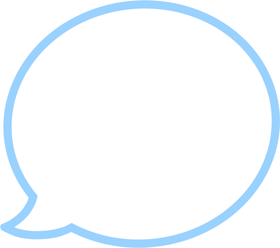 Blue Speech Bubble Line
